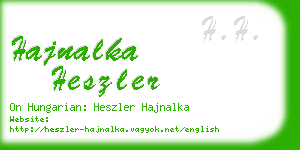 hajnalka heszler business card